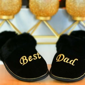 Best dad embroidered slippers